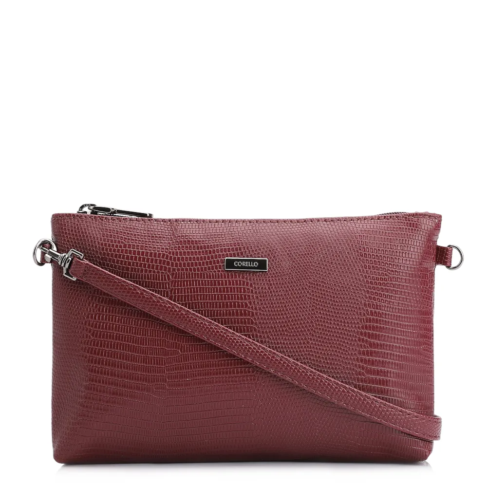 Bolsa Transversal Alt Lezard Vinho