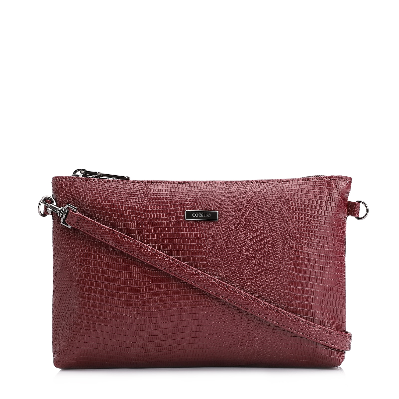 Bolsa Transversal Alt Lezard Vinho