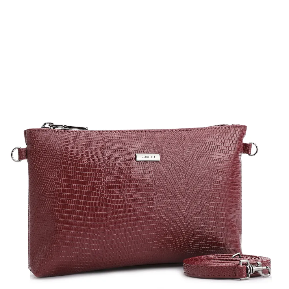 Bolsa Transversal Alt Lezard Vinho - imagem 2