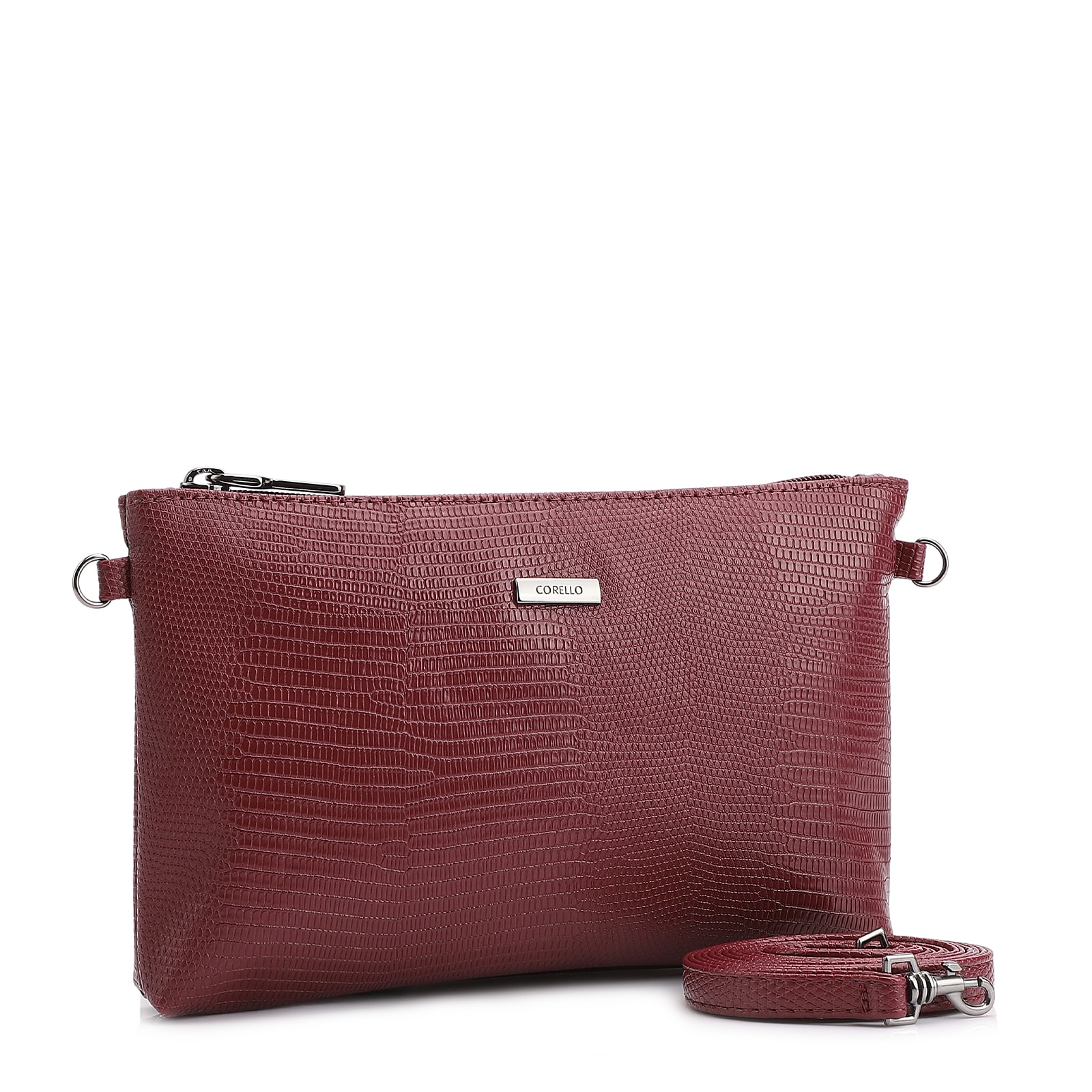 Bolsa Transversal Alt Lezard Vinho