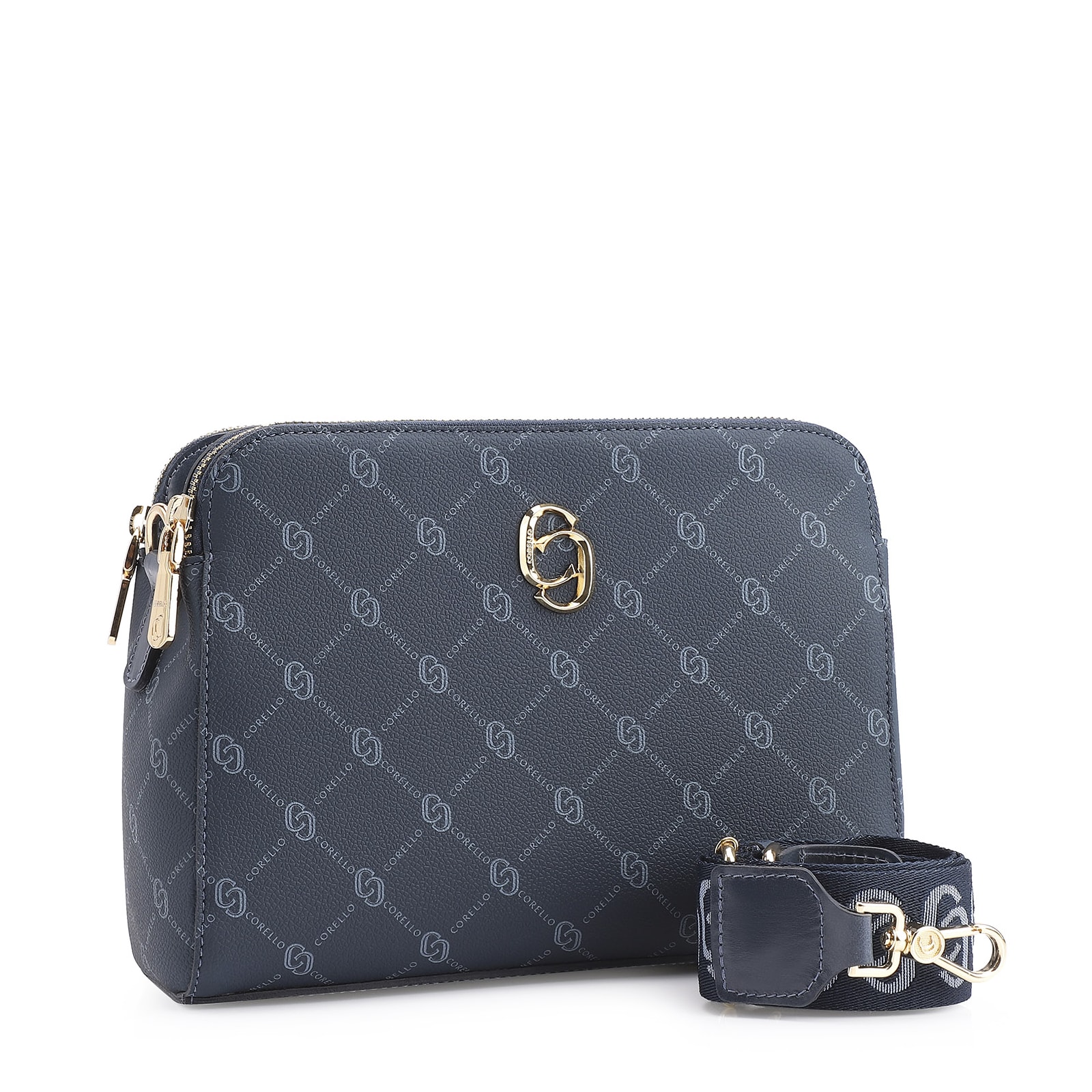 Bolsa Transversal Alt Monograma Azul
