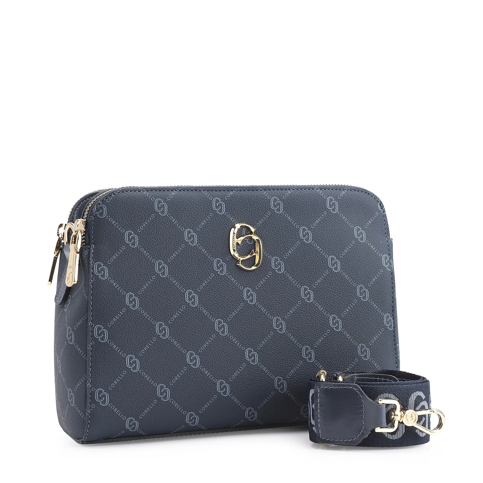 Bolsa Transversal Alt Monograma Azul