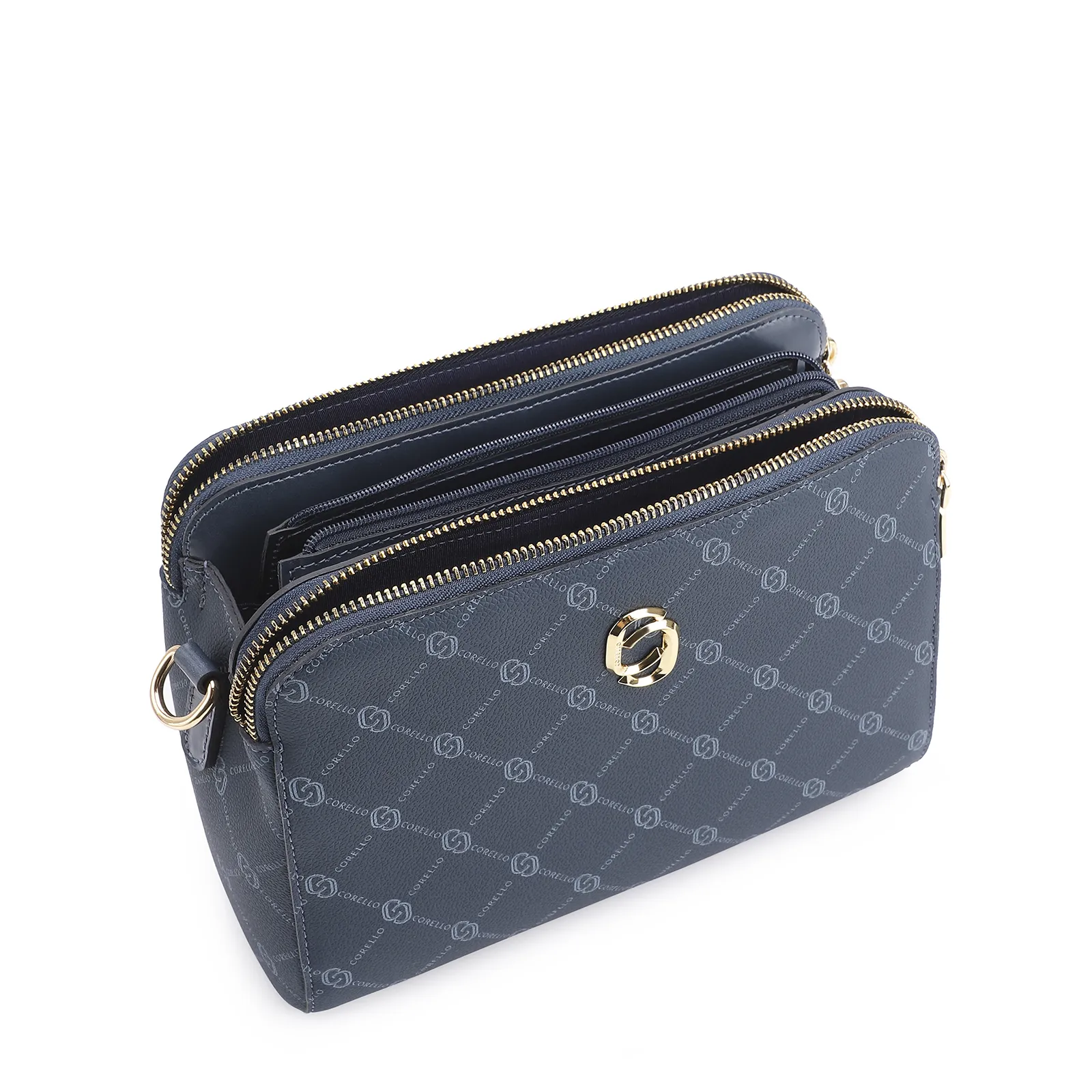 Bolsa Transversal Alt Monograma Azul