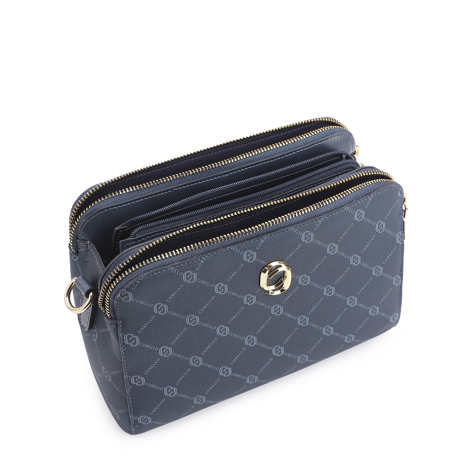 Bolsa Transversal Alt Monograma Azul
