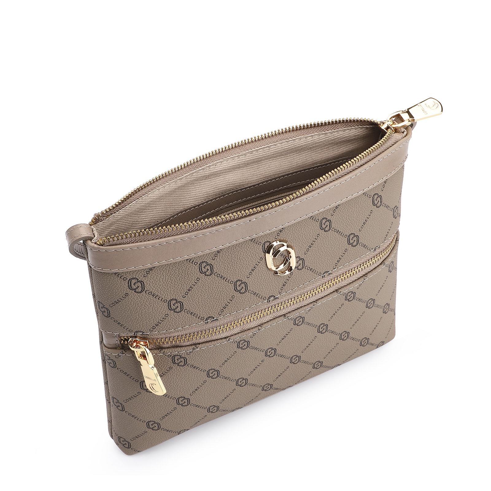 Bolsa Transversal Alt Monograma Bege