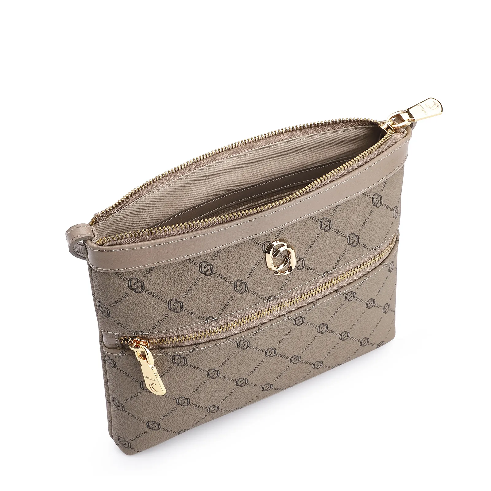 Bolsa Transversal Alt Monograma Bege