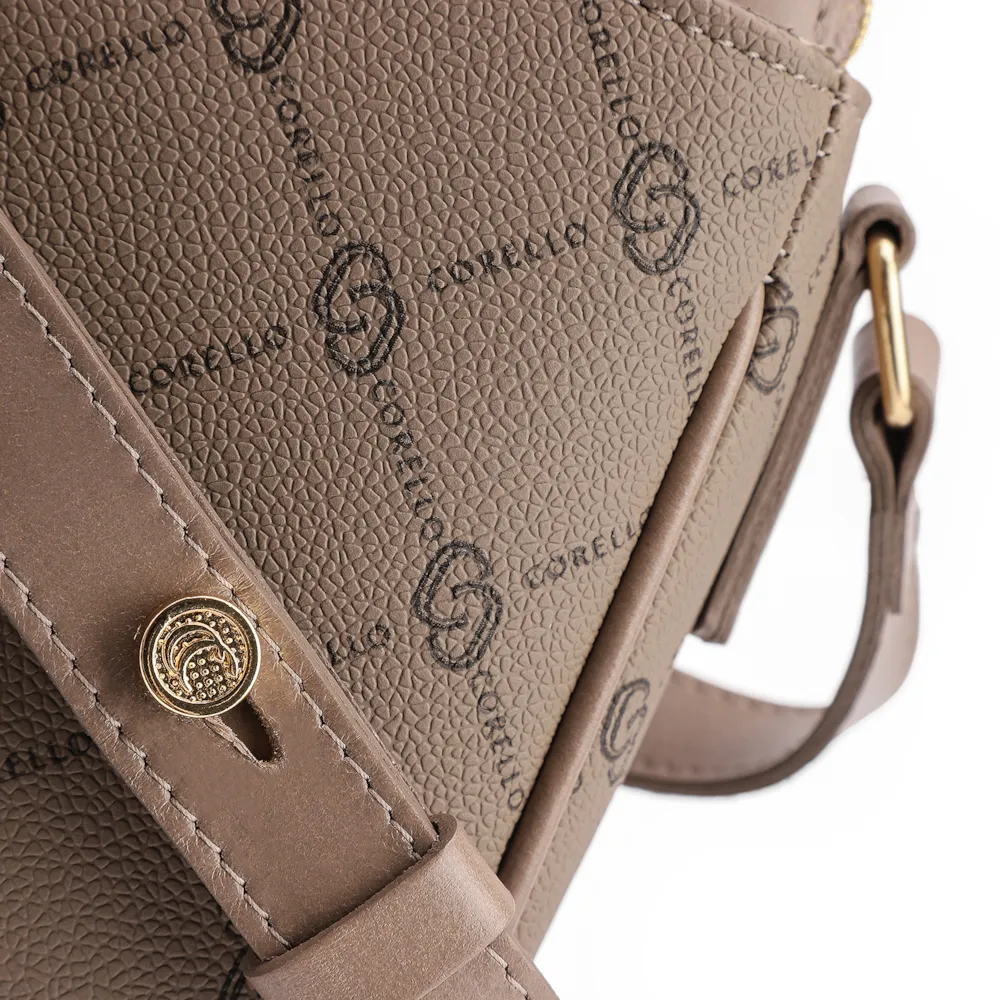 Bolsa Transversal Alt Monograma Couro Bege - imagem 5