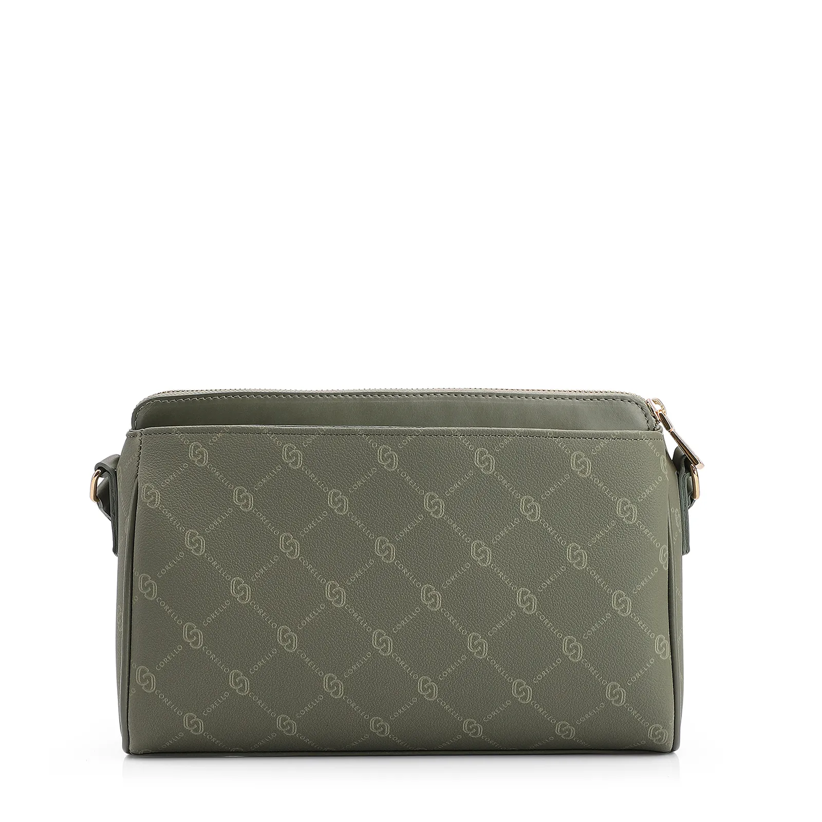 Bolsa Transversal Alt Monograma Couro Verde