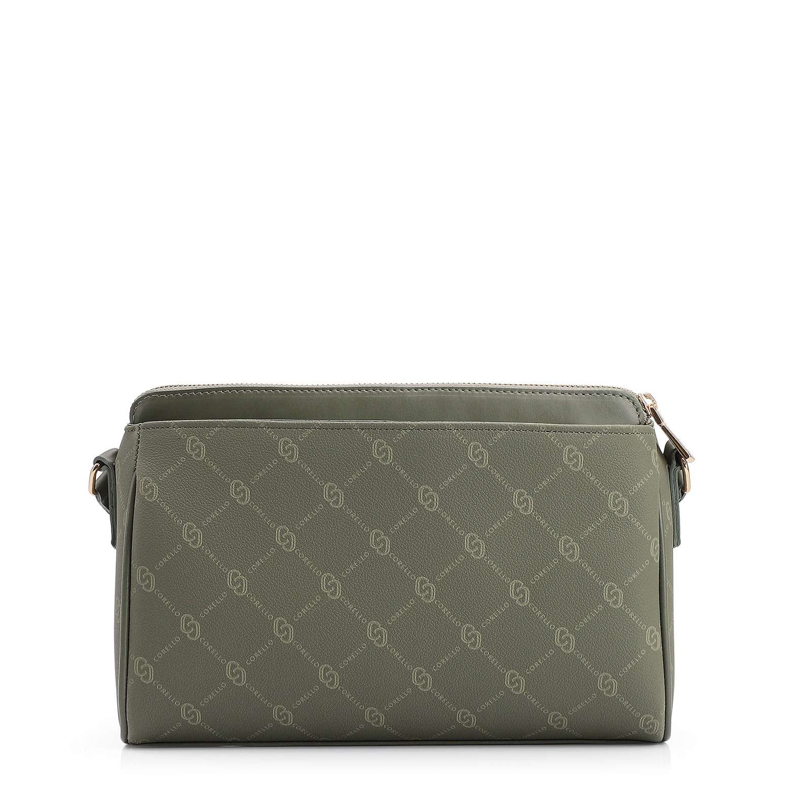 Bolsa Transversal Alt Monograma Couro Verde