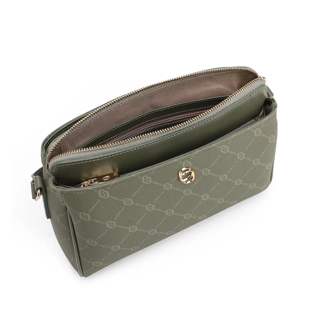 Bolsa Transversal Alt Monograma Couro Verde - imagem 4