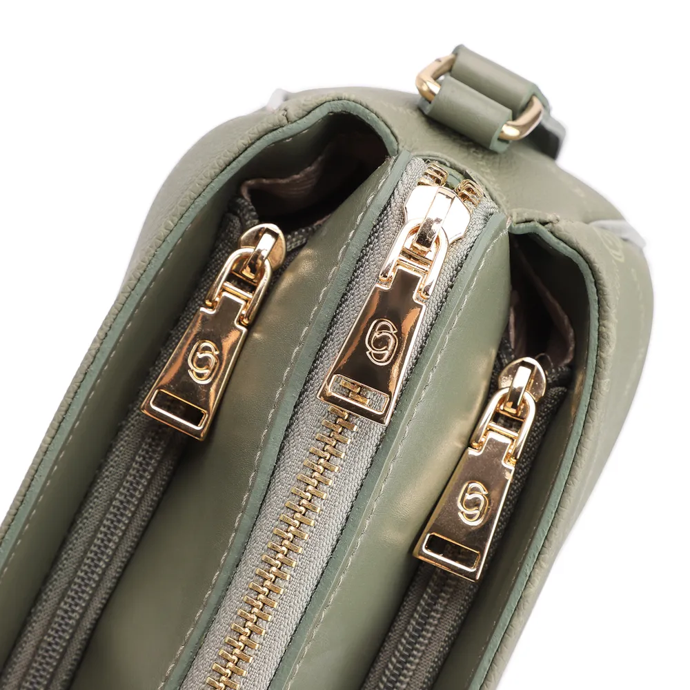 Bolsa Transversal Alt Monograma Couro Verde - imagem 7