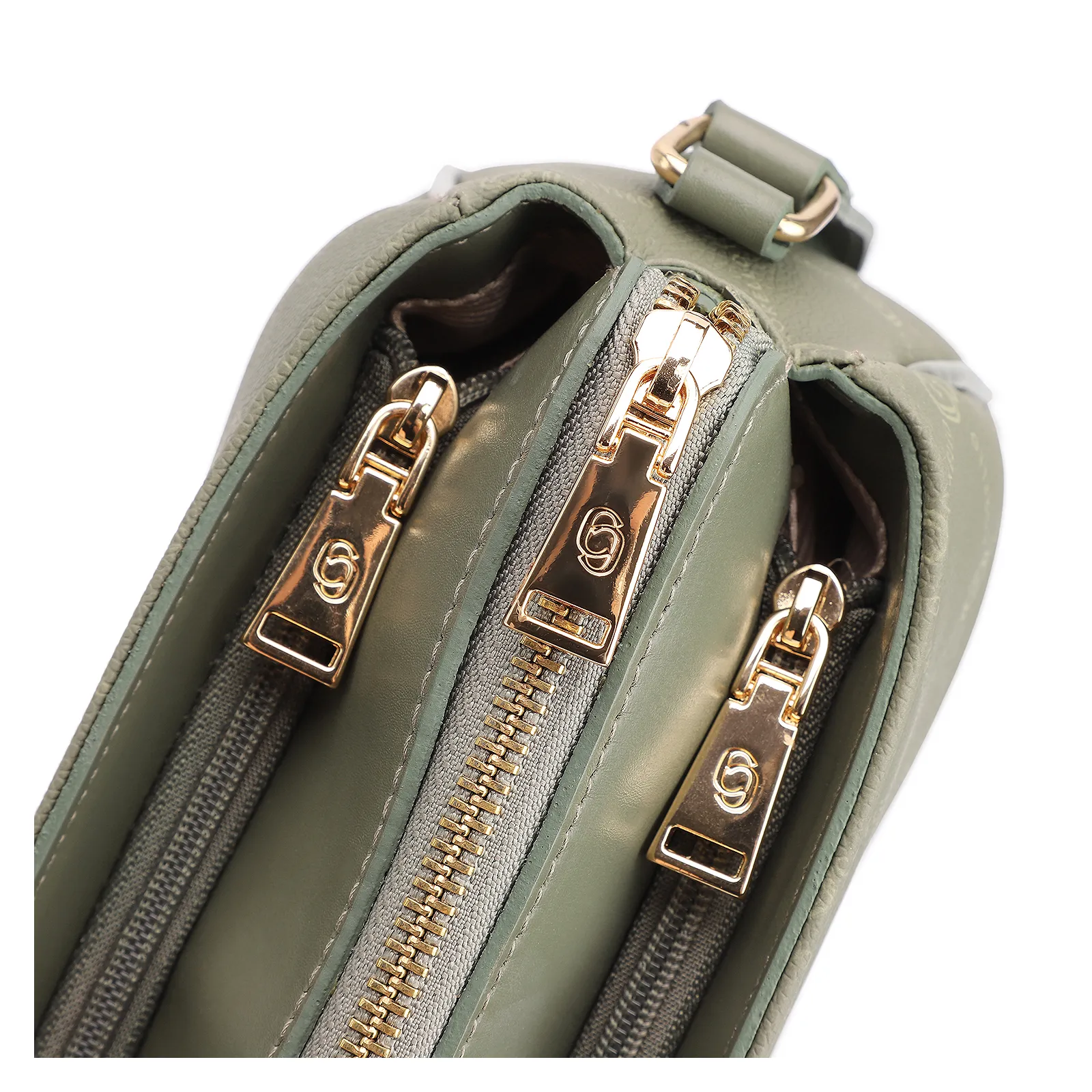 Bolsa Transversal Alt Monograma Couro Verde
