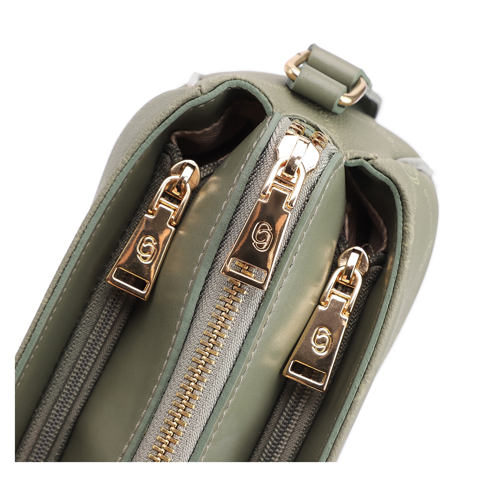 Bolsa Transversal Alt Monograma Couro Verde