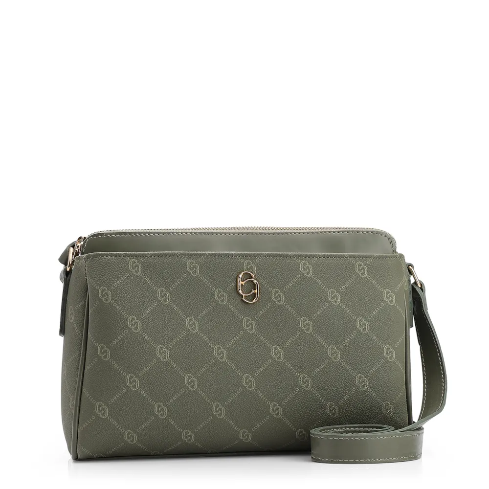 Bolsa Transversal Alt Monograma Couro Verde - imagem 2