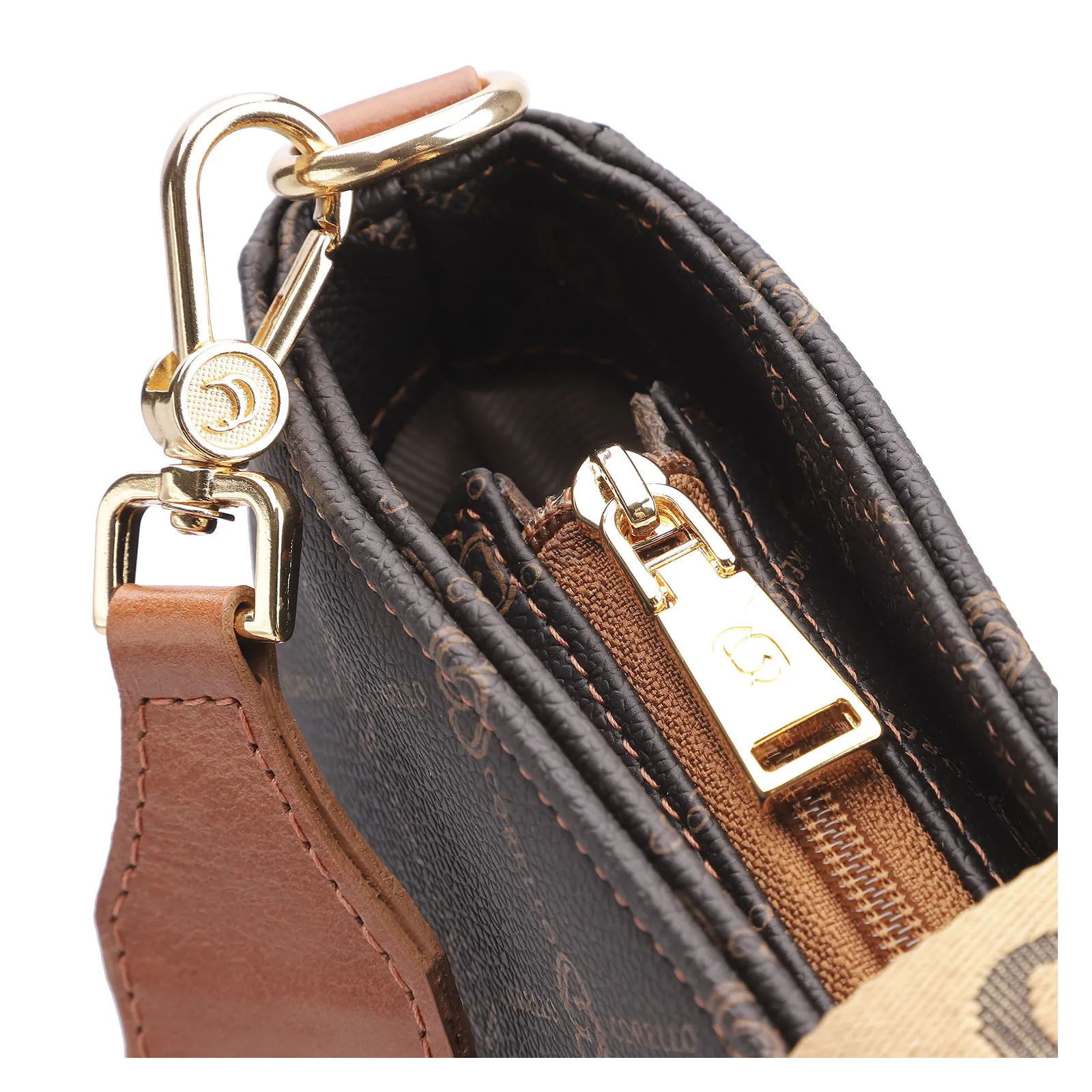 Bolsa Transversal Alt Monograma Marrom