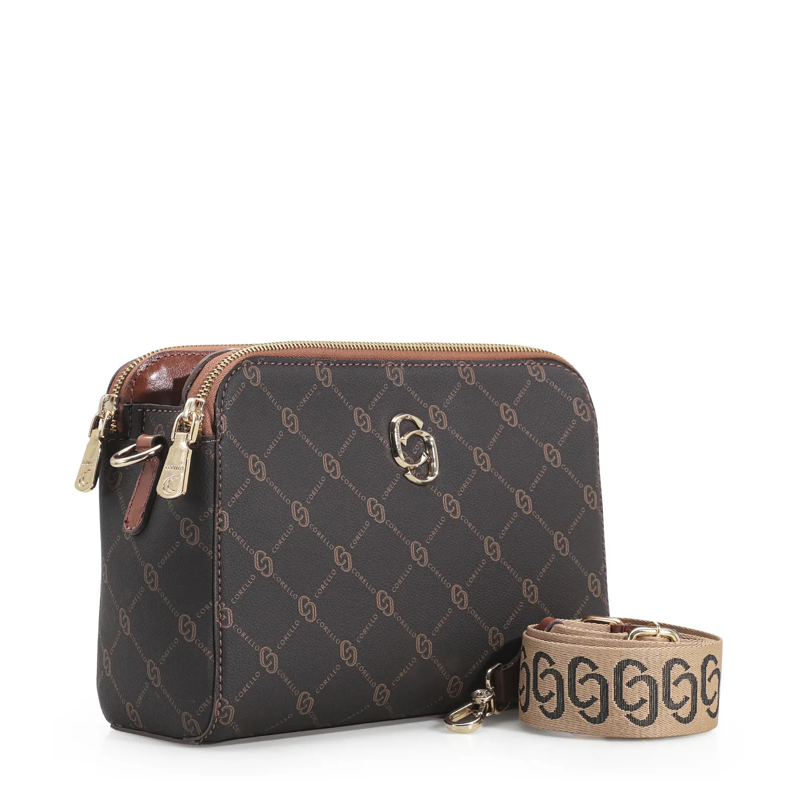 Bolsa Transversal Alt Monograma Marrom