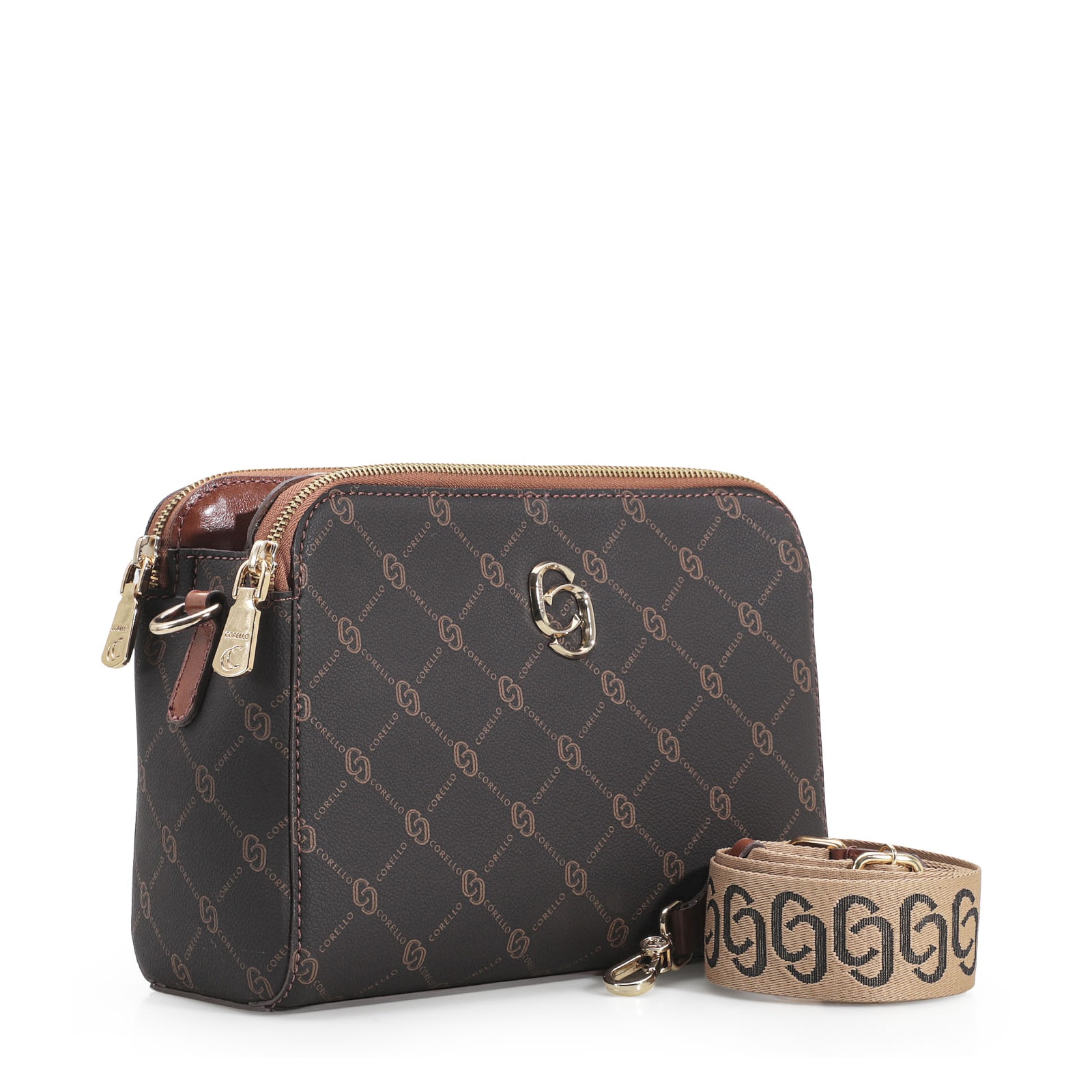 Bolsa Transversal Alt Monograma Marrom