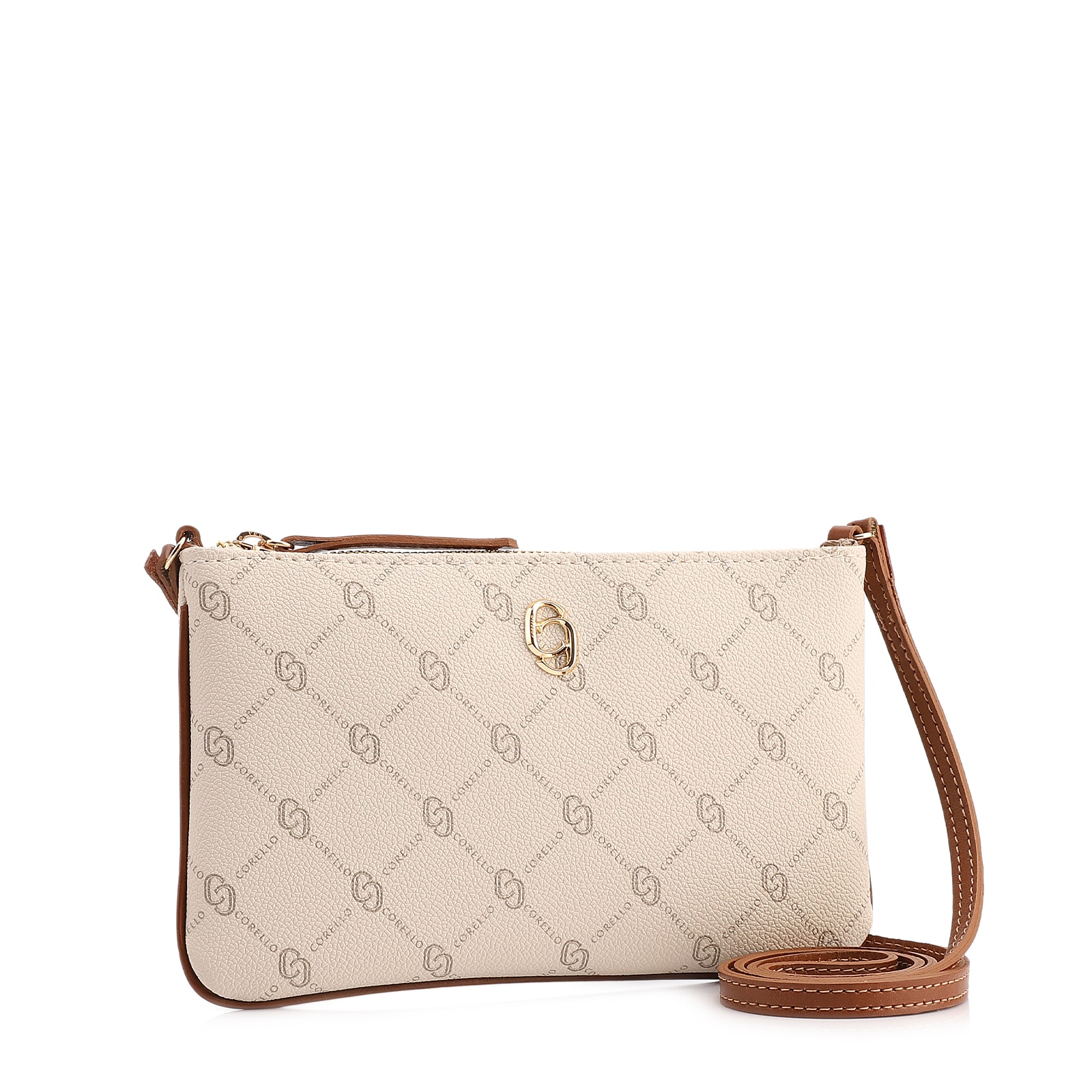 Bolsa Transversal Alt Monograma Off White