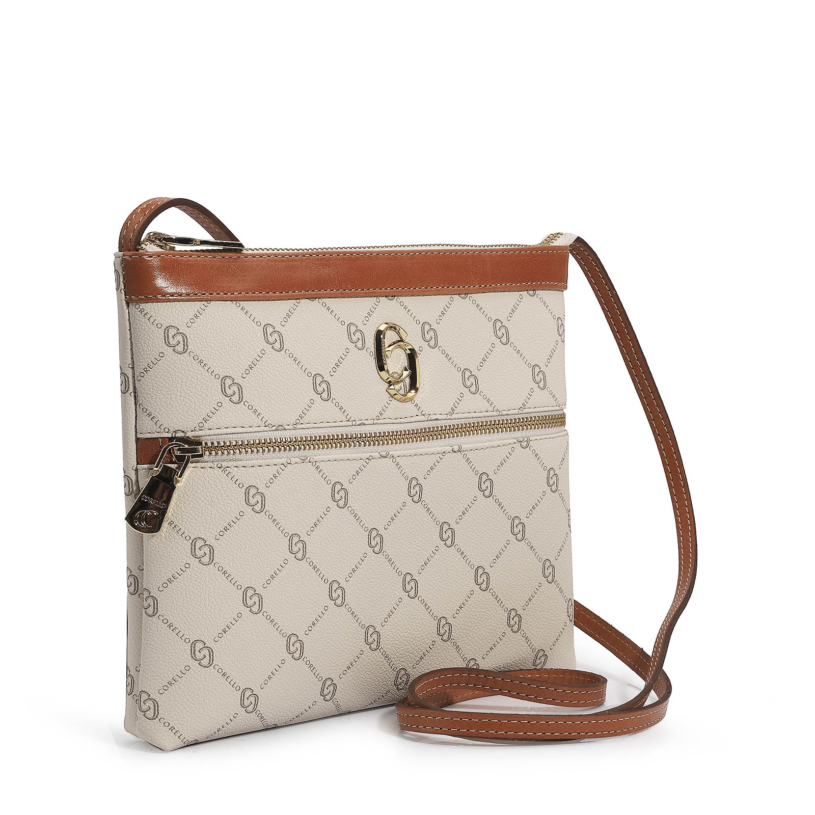 Bolsa Transversal Alt Monograma Off White