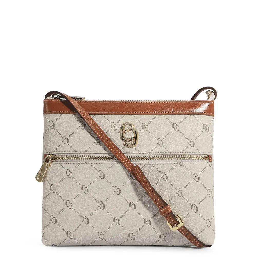 Bolsa Transversal Alt Monograma Off White
