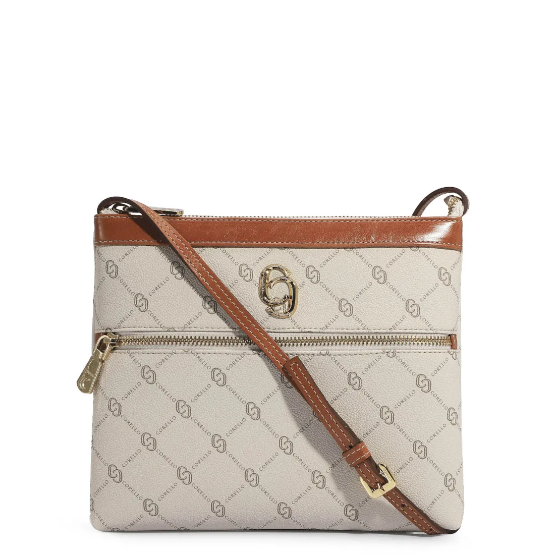 Bolsa Transversal Alt Monograma Off White