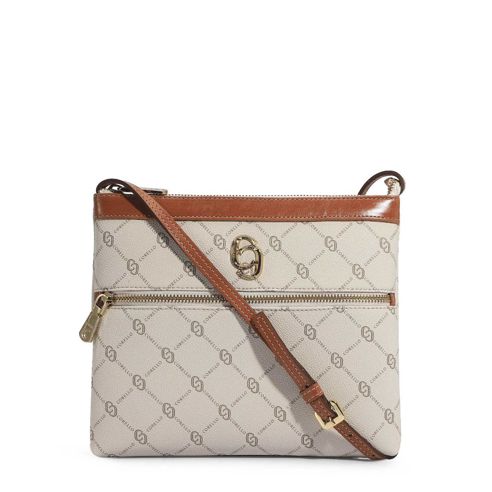 Bolsa Transversal Alt Monograma Off White
