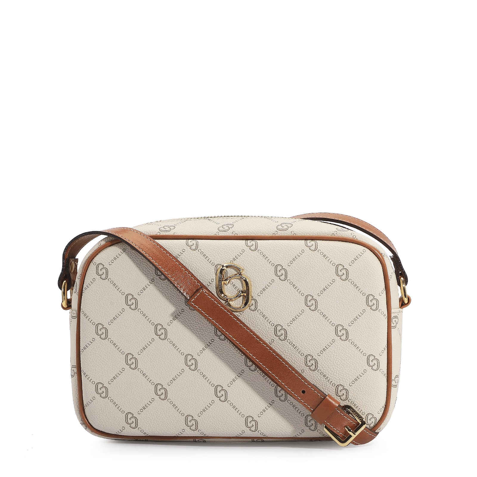 Bolsa Transversal Alt Monograma Off White