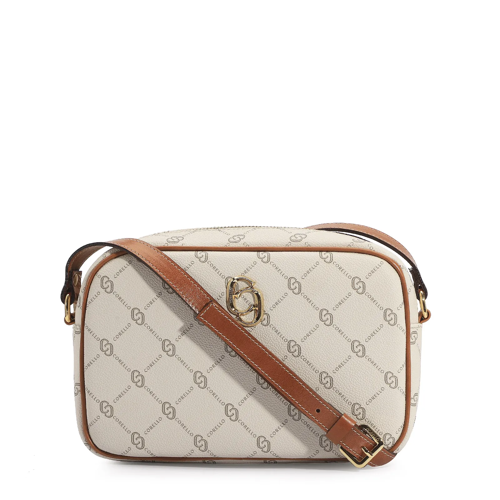 Bolsa Transversal Alt Monograma Off White