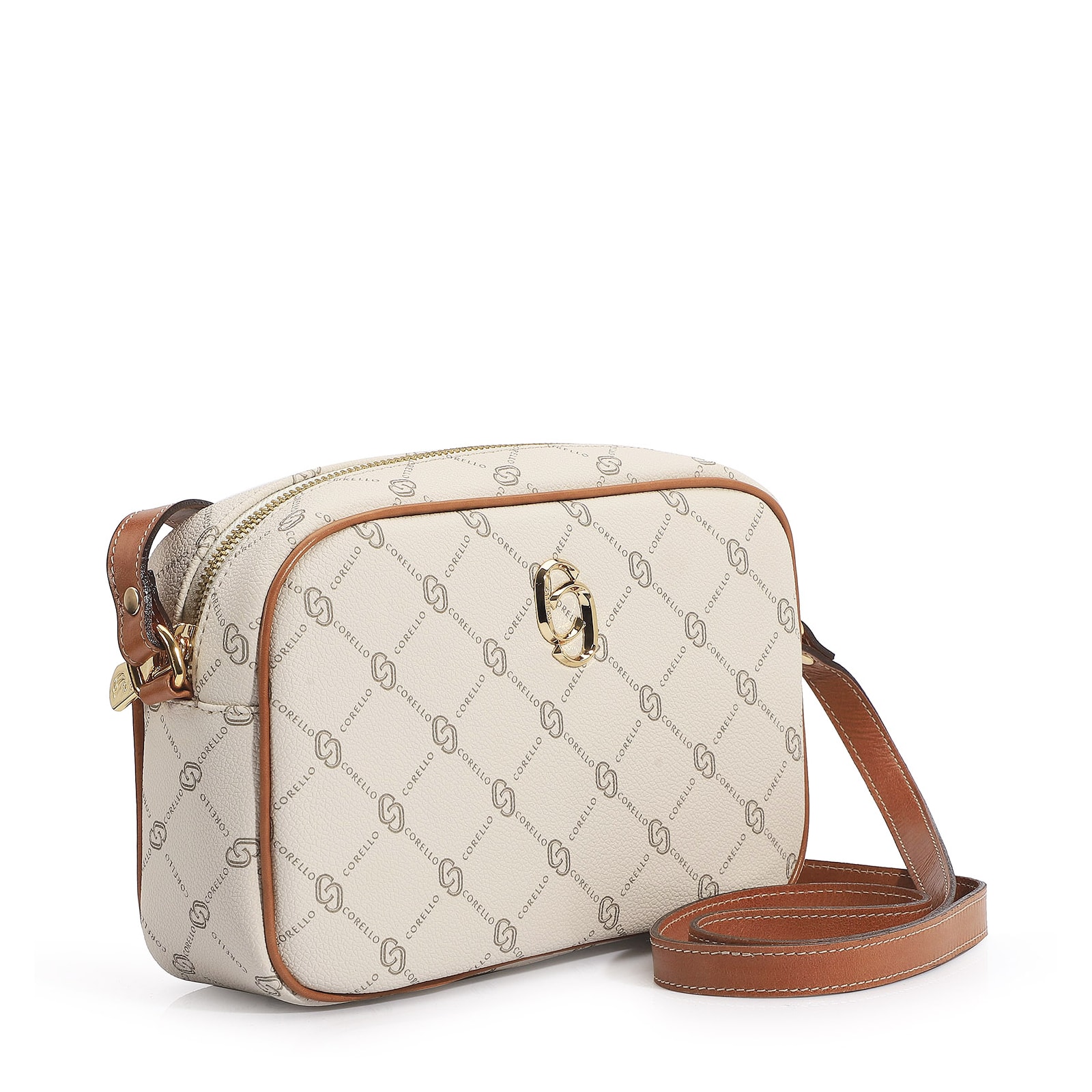 Bolsa Transversal Alt Monograma Off White
