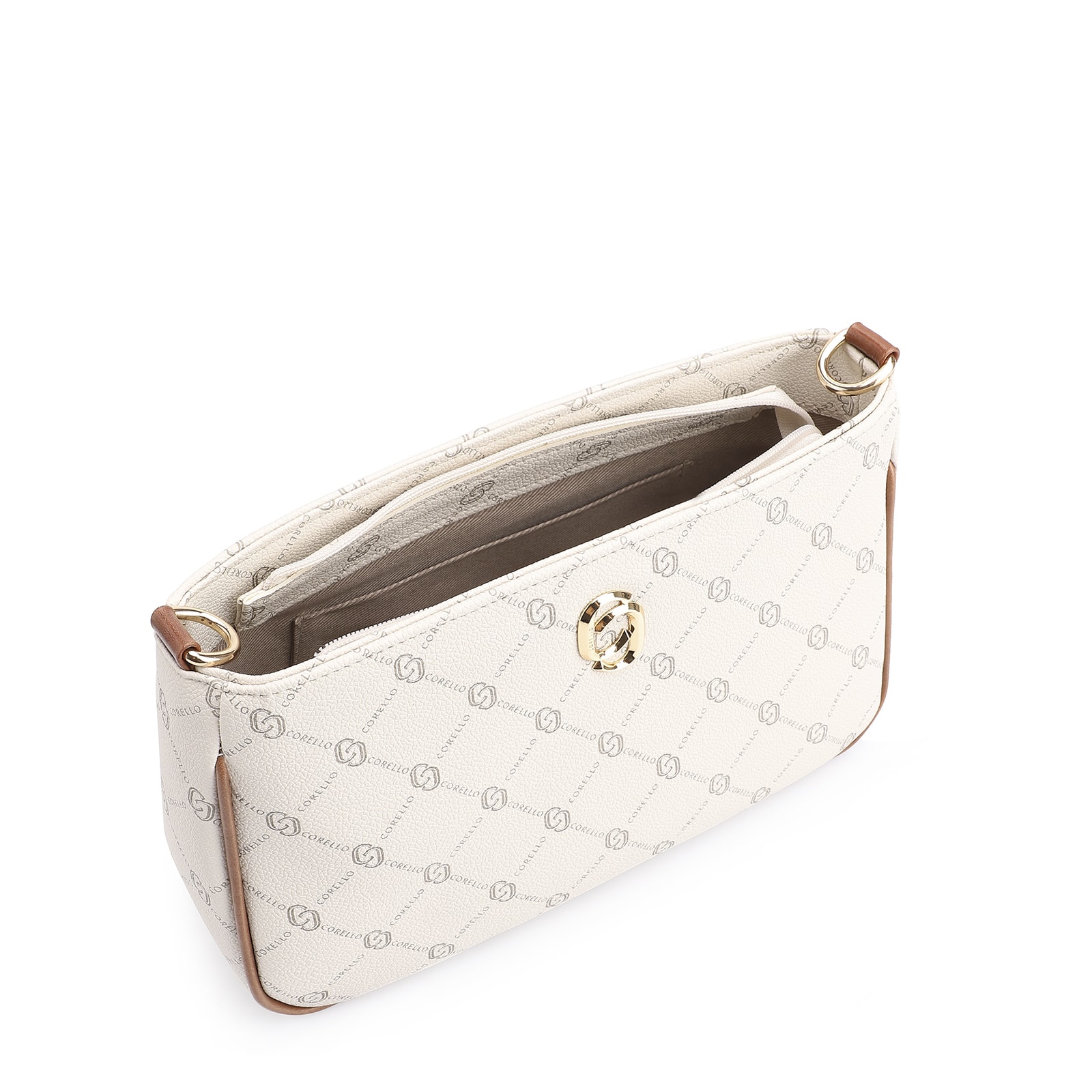 Bolsa Transversal Alt Monograma Off White