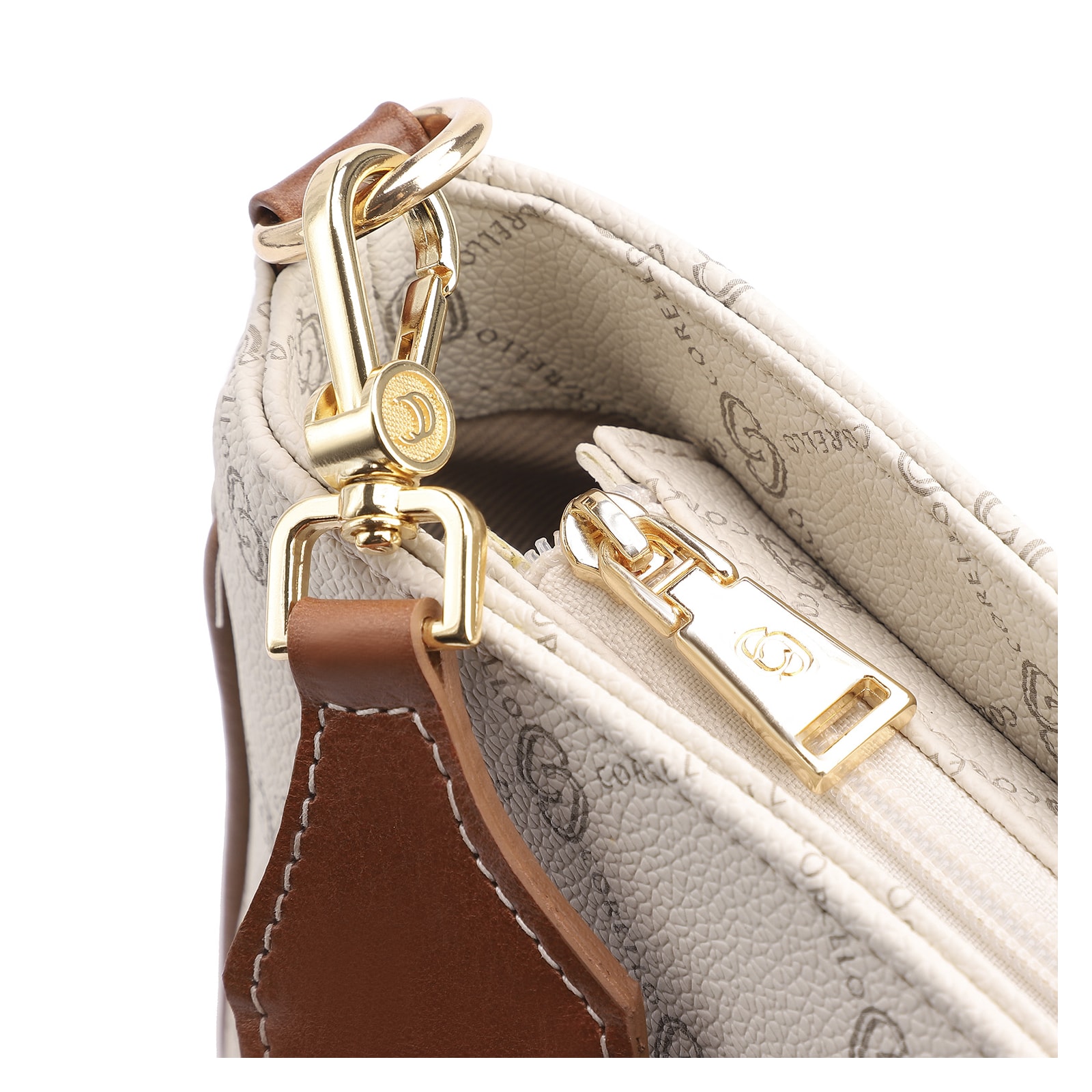 Bolsa Transversal Alt Monograma Off White