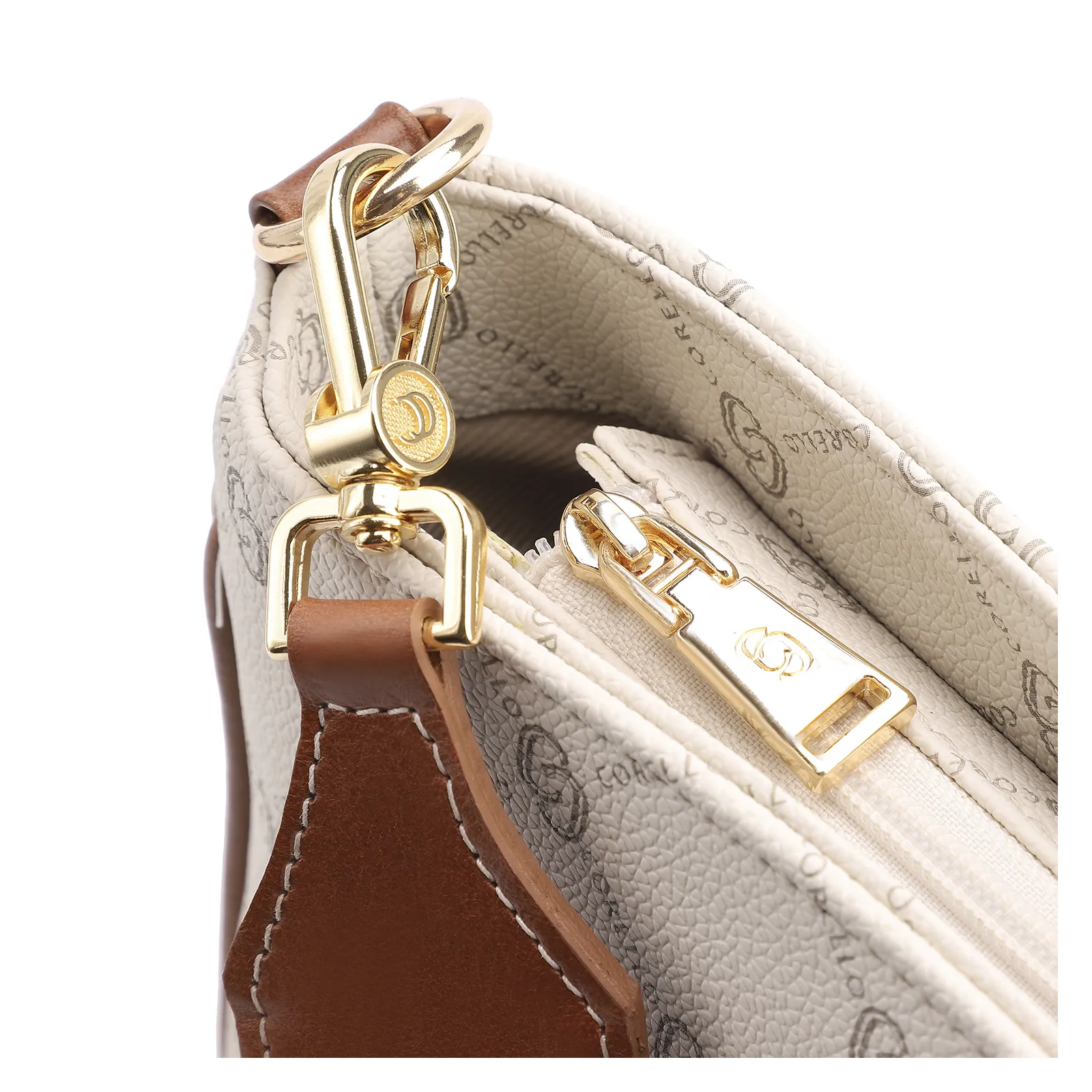 Bolsa Transversal Alt Monograma Off White