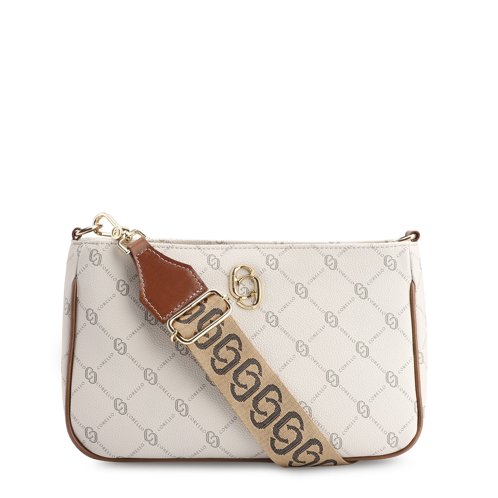 Bolsa Transversal Alt Monograma Off White