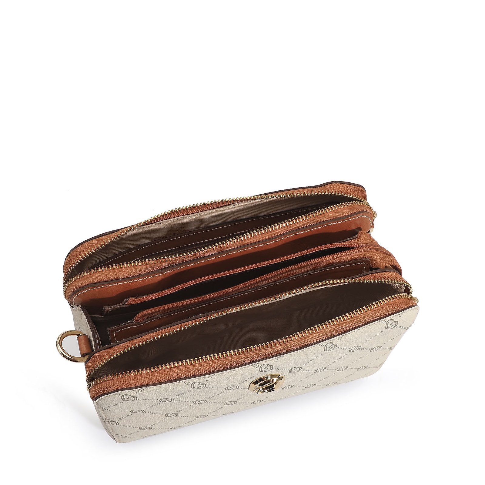 Bolsa Transversal Alt Monograma Off White