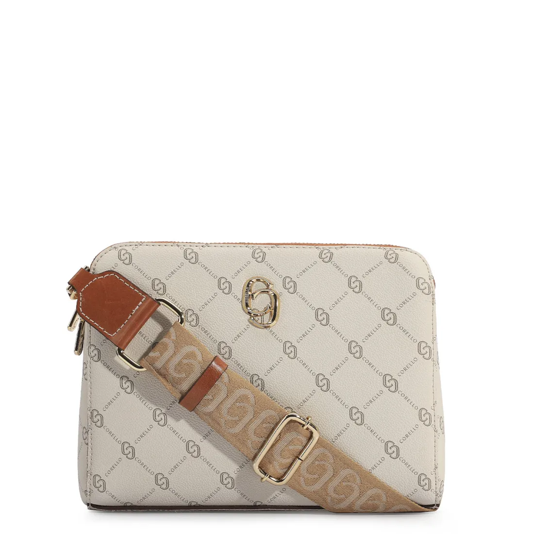 Bolsa Transversal Alt Monograma Off White