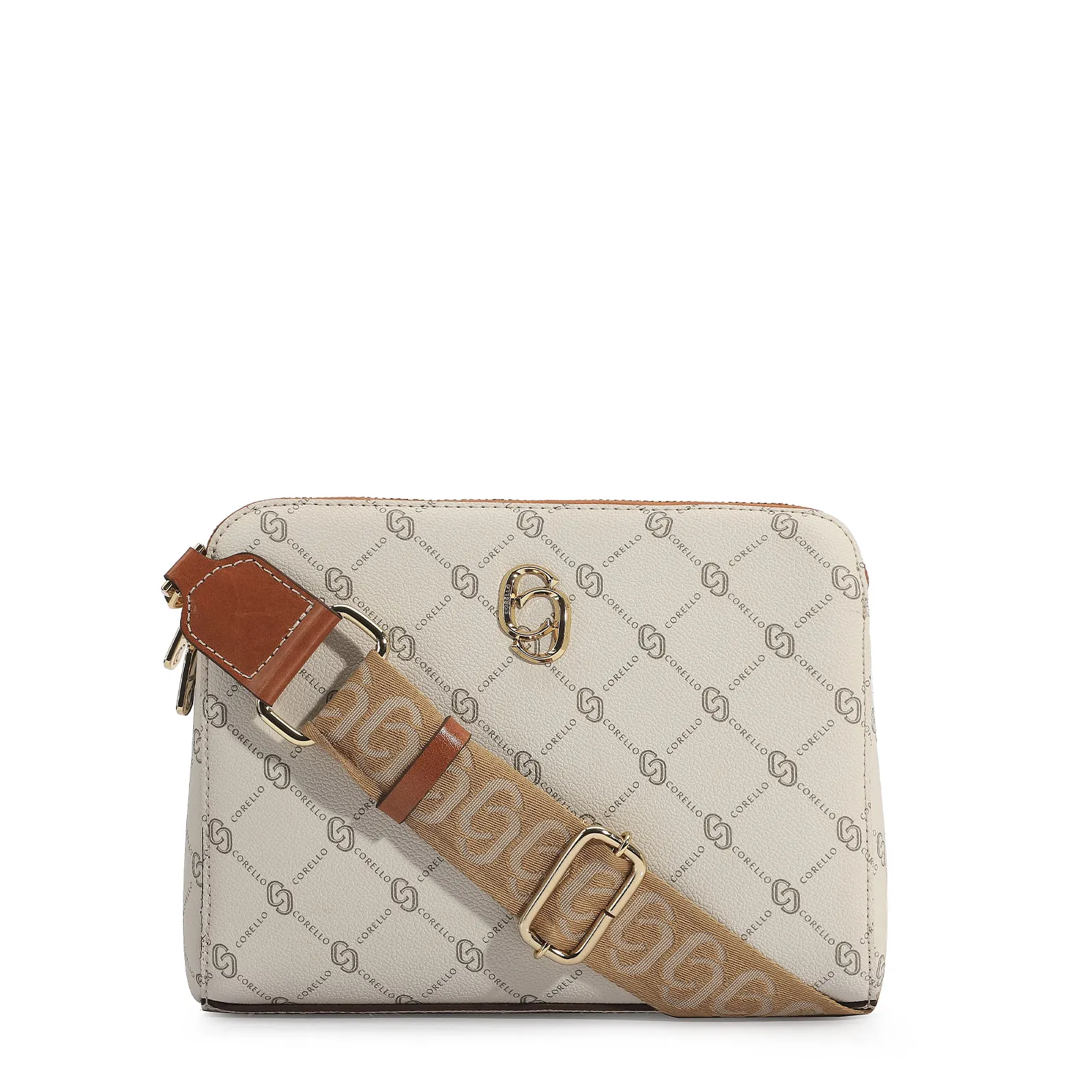Bolsa Transversal Alt Monograma Off White