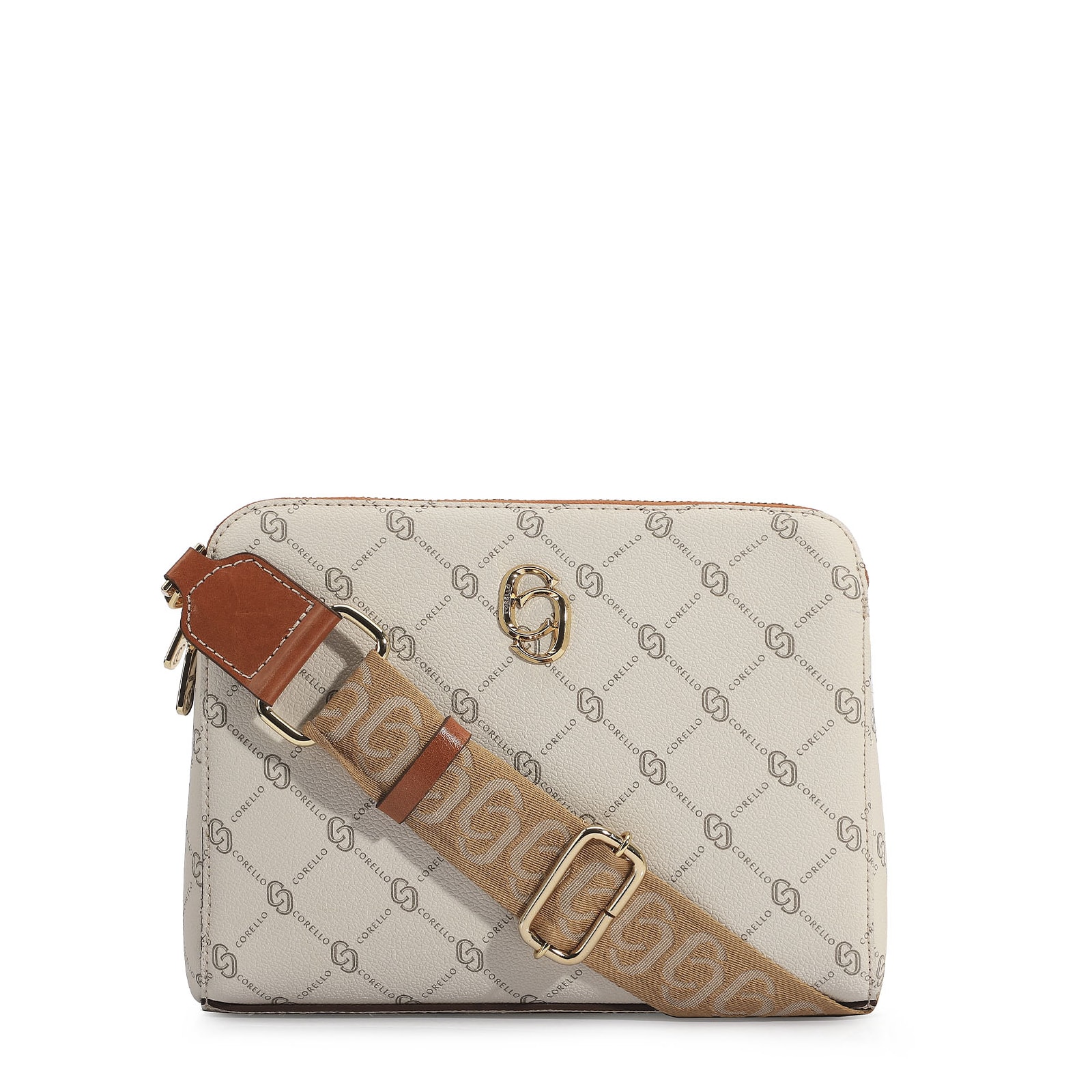 Bolsa Transversal Alt Monograma Off White
