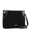 Bolsa Transversal Argola Couro Camurça/Couro Preto - imagem 2