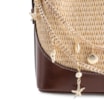 Bolsa Transversal Bag Charm Bucket Couro Marrom/Ráfia Natural - imagem 6