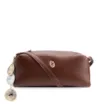 Bolsa Transversal Bag Charm Couro Marrom - imagem 1