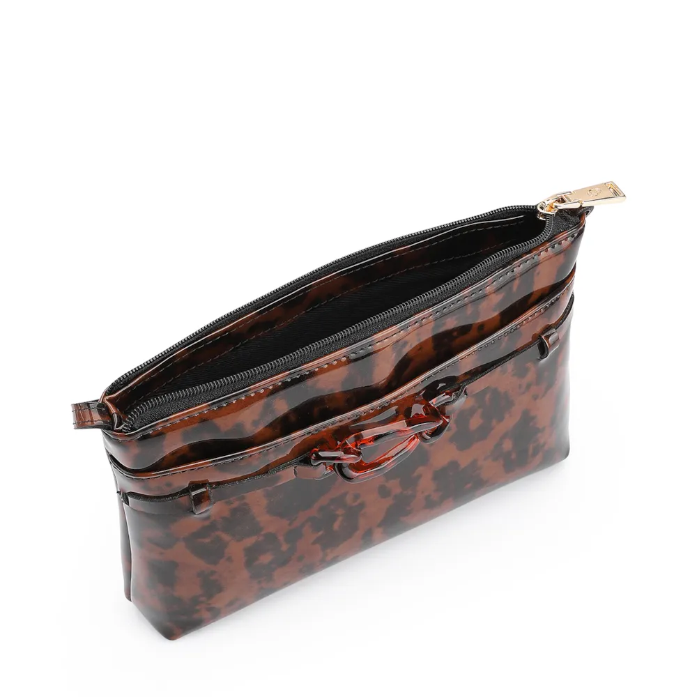 Bolsa Transversal Bridão Alt Verniz Tartaruga - imagem 4