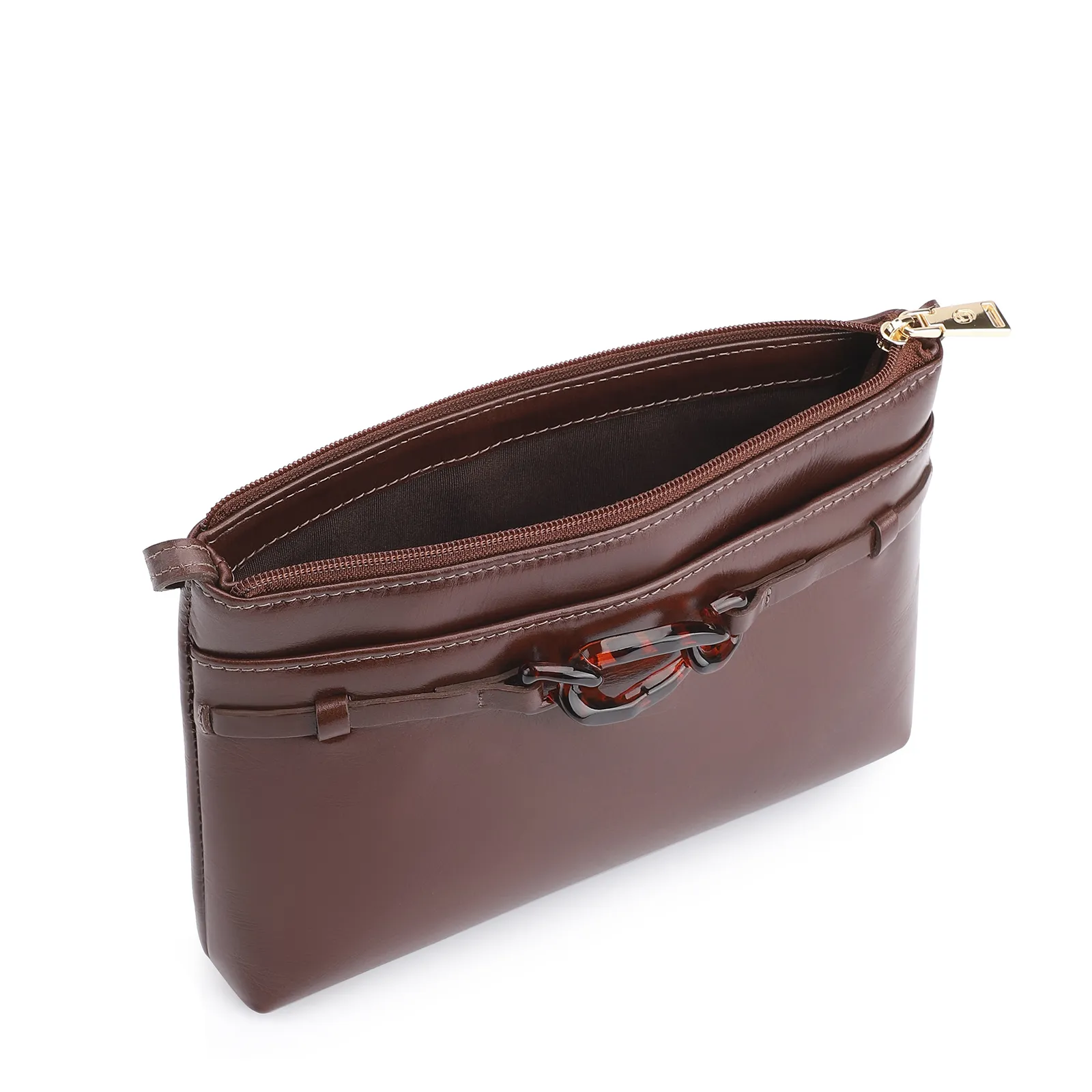 Bolsa Transversal Bridão Couro Marrom
