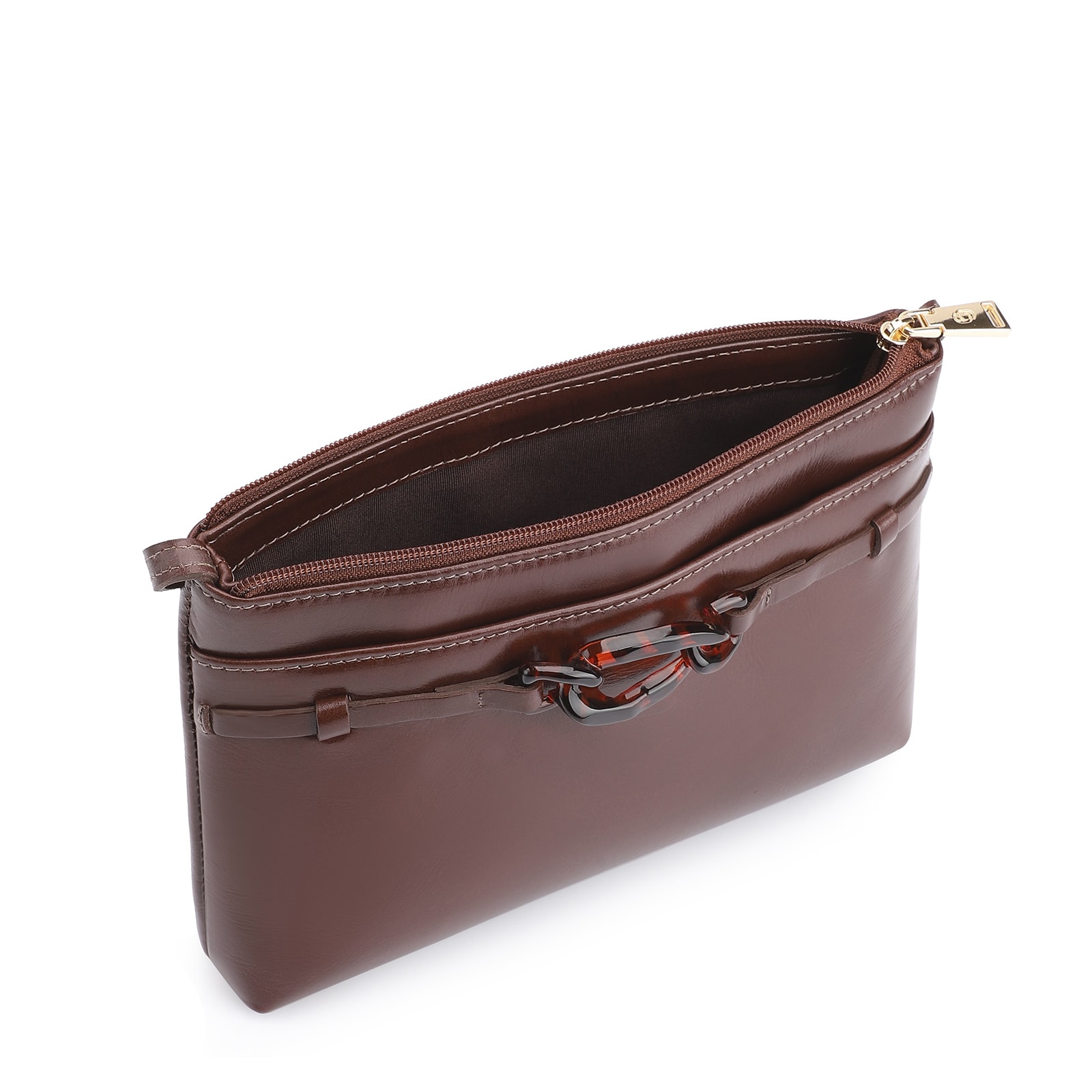 Bolsa Transversal Bridão Couro Marrom
