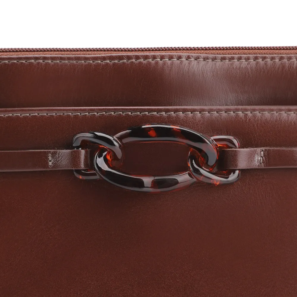 Bolsa Transversal Bridão Couro Marrom - imagem 5