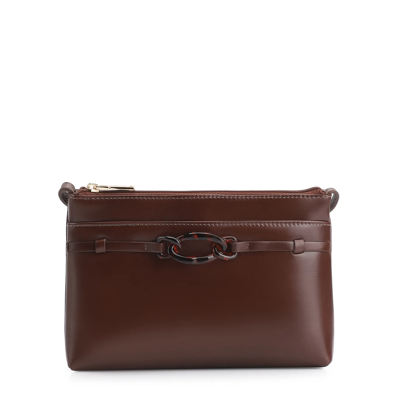 Bolsa Transversal Bridão Couro Marrom