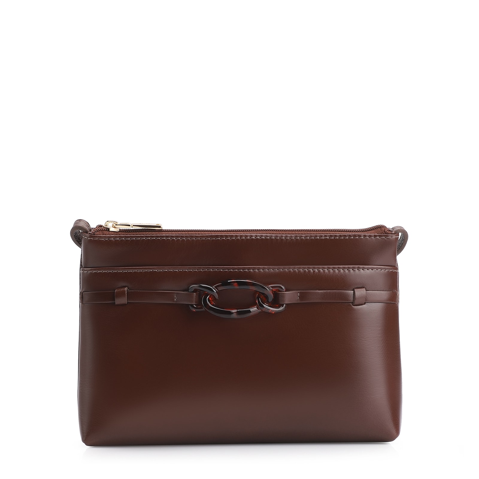 Bolsa Transversal Bridão Couro Marrom