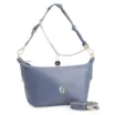 Bolsa Transversal Cordão Couro Azul - imagem 3