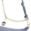 Bolsa Transversal Cordão Couro Azul - imagem 6
