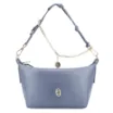 Bolsa Transversal Cordão Couro Azul - imagem 1