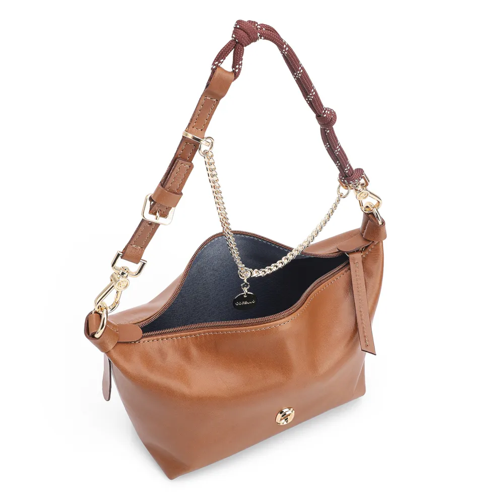 Bolsa Transversal Cordão Couro Marrom - imagem 5